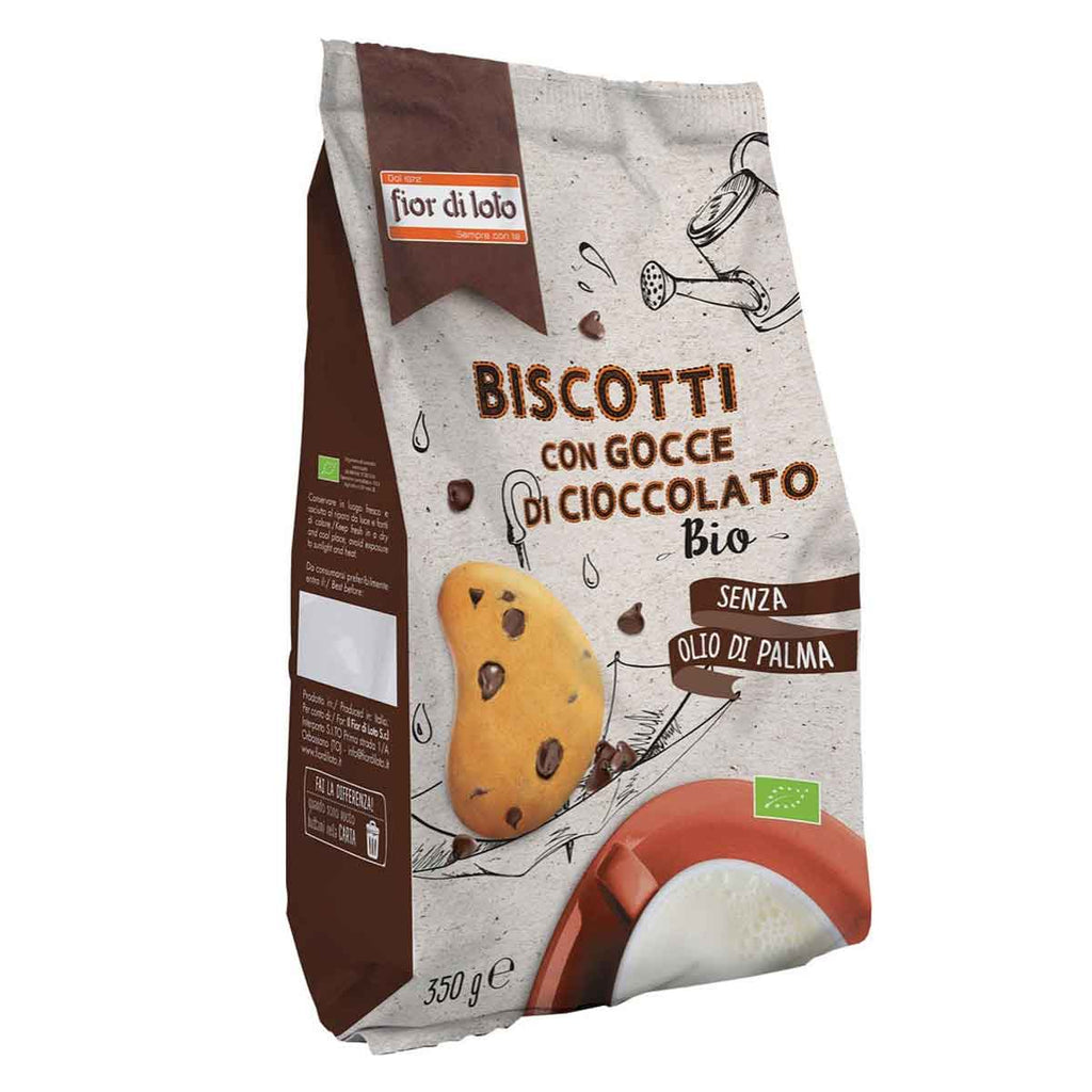 BISCOTTI CON GOCCE DI CIOCCOLATO BIO (350G)