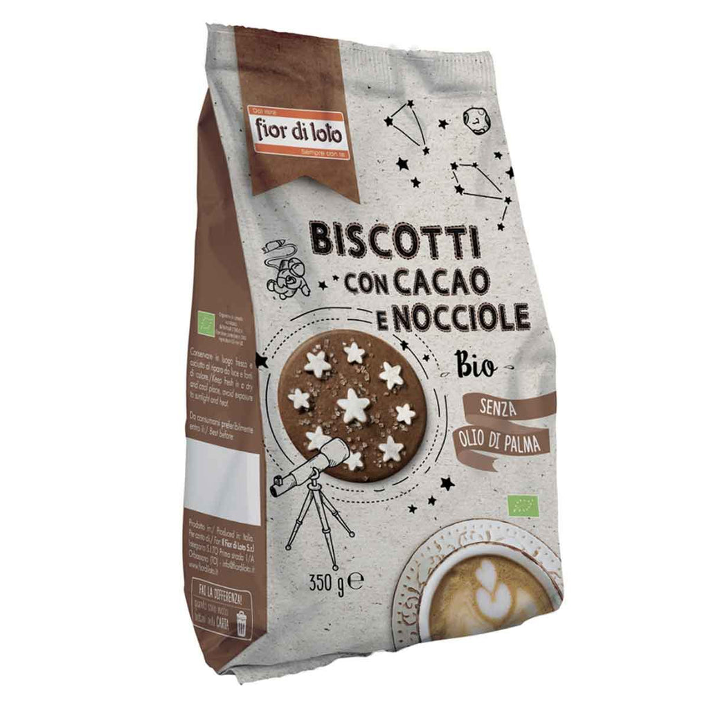 BISCOTTI CON CACAO E NOCCIOLE BIO (350G)