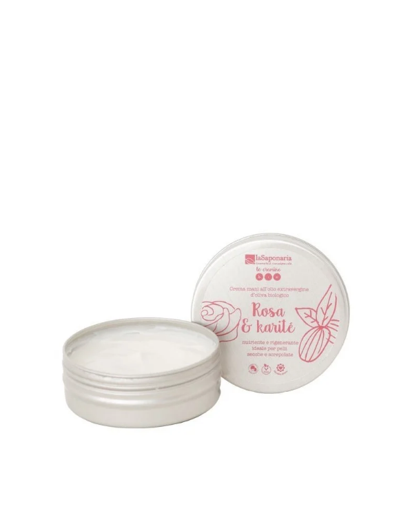 CREMA MANI BIO - ROSA E KARITÉ (60 ML)